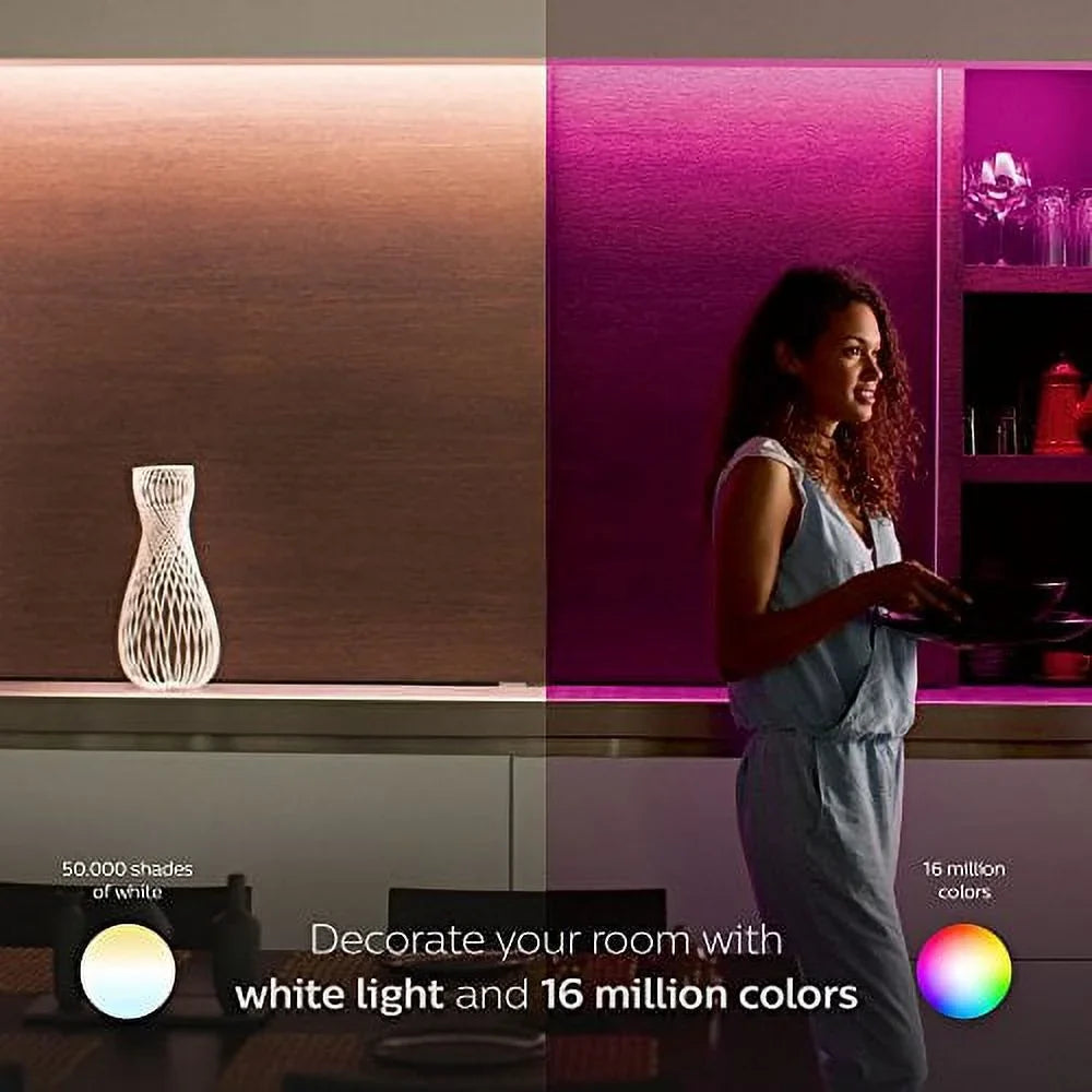 Pre-Owned Philips 800276 Hue Light Strip Plus Dimmable Multi-Color LED Smart Light (Good)