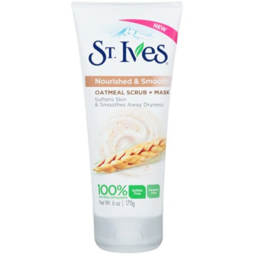 Pack of (6) St. Ives Nourished and Smooth Scrub and Mask; Oatmeal 6 oz