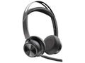 Poly Voyager Focus 2 USB-A Bluetooth Stereo Headset - Siri; Google Assistant - Stereo - USB Type A - Wired/Wireless - Bluetooth - 298.6 ft - 20 Hz - 20 kHz - On-ear; Over-the-head - Binaural - Supr...