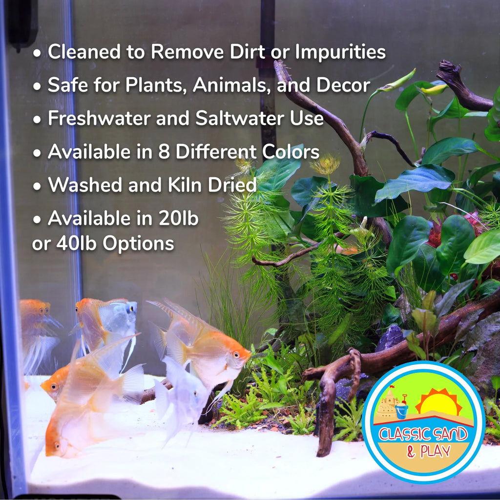 CLASSIC SAND & PLAY Natural Aquarium Sand for Freshwater and Saltwater Tanks; 40 lb. Orange