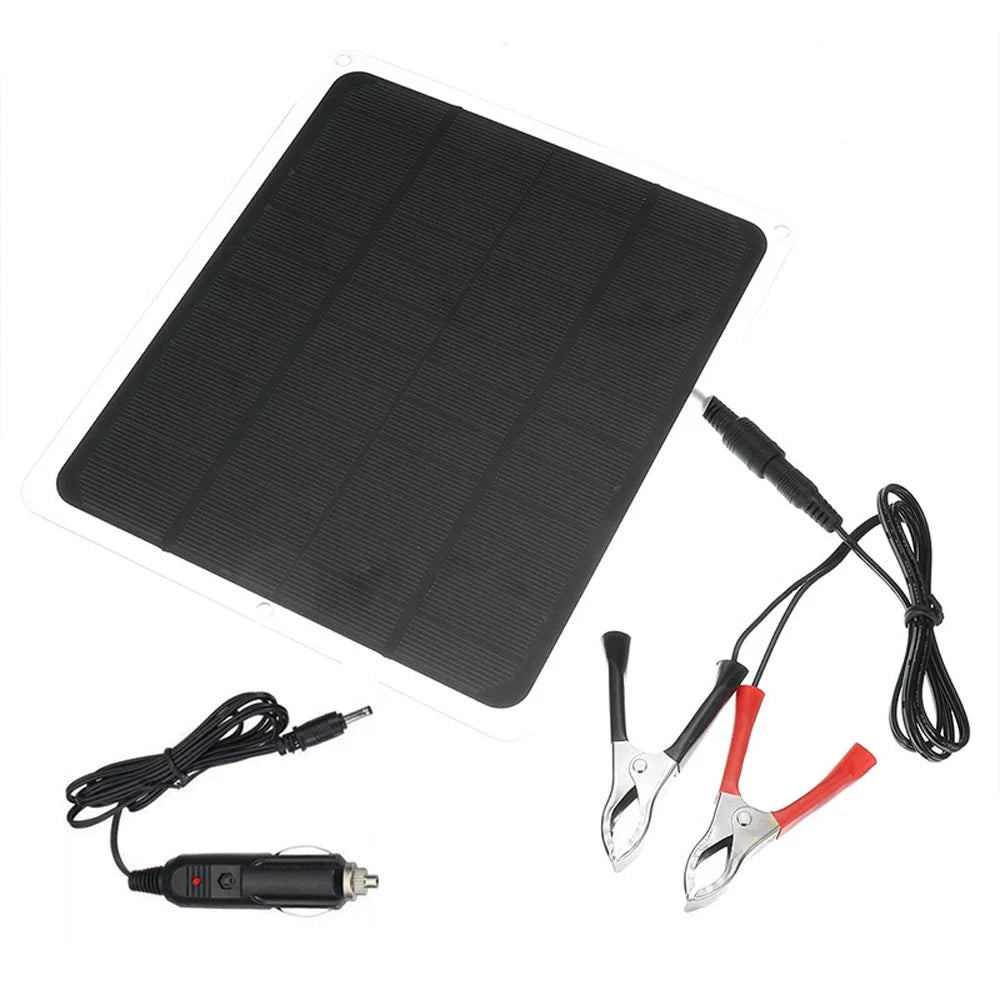 moobody 20W Removable Solar Panel; Portable Solar Power Recharger for Camping Hiking Car Light Ventilator