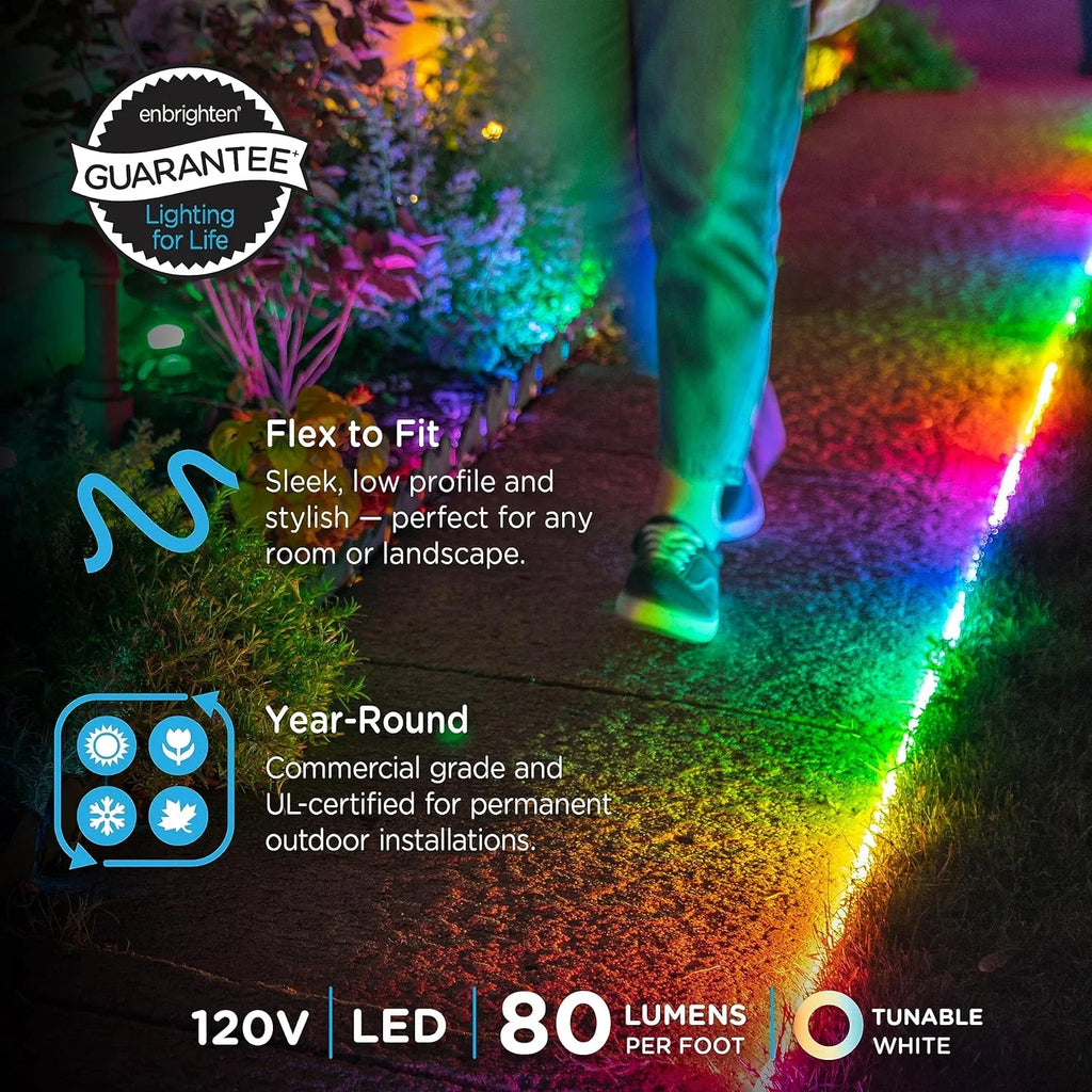 CXIAN Premium Smart Color Changing LED Strip Lights; 24ft; Indoor/Outdoor Flexible Light Strip; Fully Customizable Color; Dimmable; Built in Timer; Under Cabinet Lighting; 58088