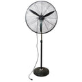Northlight 30" Adjustable 3-Speed Oscillating Industrial Pedestal Ventilator - Black