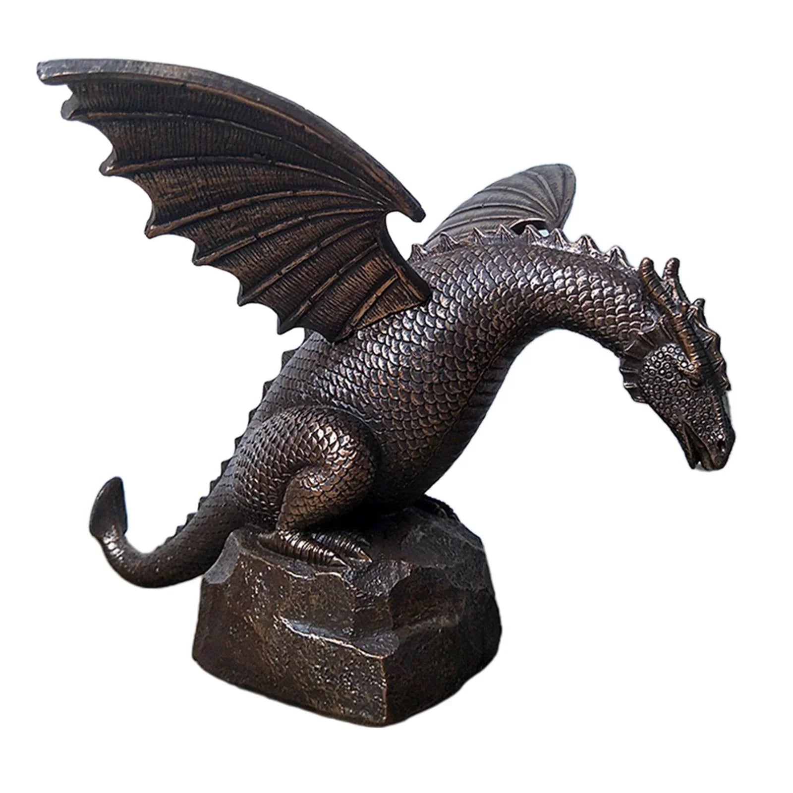 Creative fountain Dragon Statue Decorative Outdoor Sculpture; Dragon Shape Liquidscape Decoration Garden Decor Sculpture