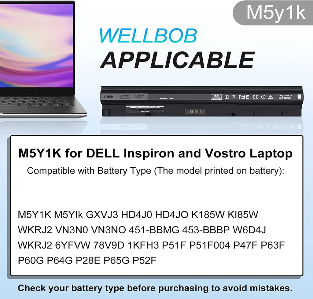 M5Y1K y for Dell Inspiron 5559 5558 y; for Dell Inspiron 15 3000 5000 y 3558 3567 5555 5566 5759;