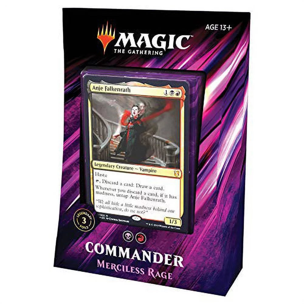 Magic The Gathering Commander 2019 Set of 4 Decks (Primal Genesis; Faceless Menace;Mystic Intellect; & Merciless Rage)