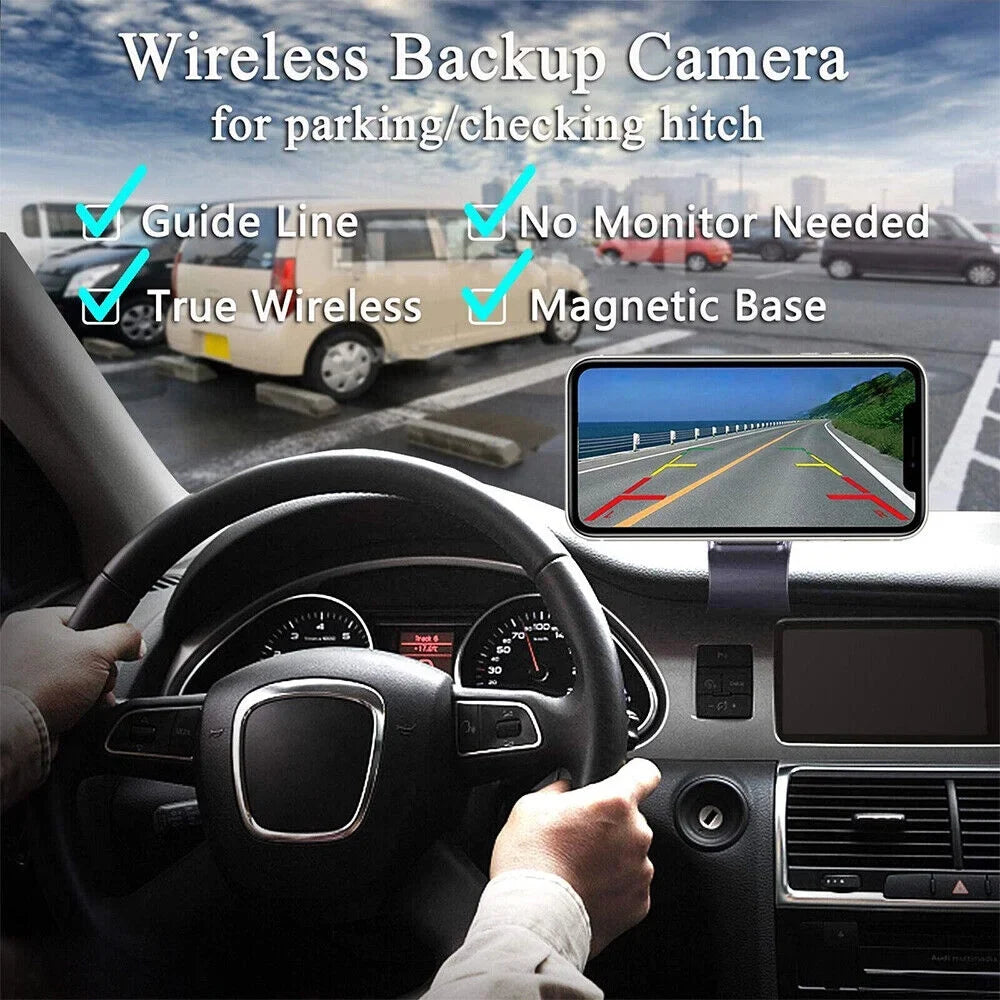 JahyShow Magnetic WiFi Wireless Backup Camera; Powerful 9600mAh Battery; Ideal for Front/Rear View