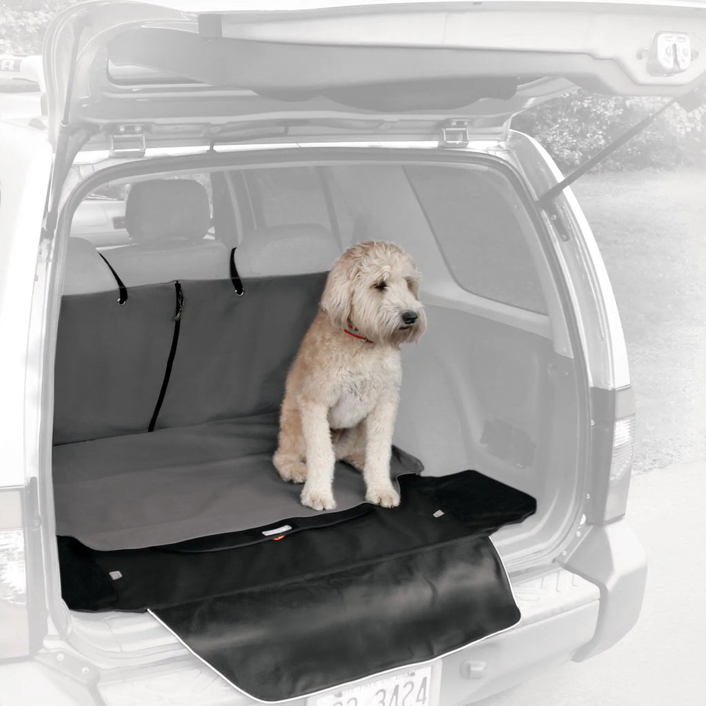 Kurgo Cargo Cape for Dogs; Pet Cargo Liner; Trunk Car Cover; Bumper Flap for Extra Protection; Resistant; Storage Pockets; For Cars; SUV; Trucks (Charcoal Grey)