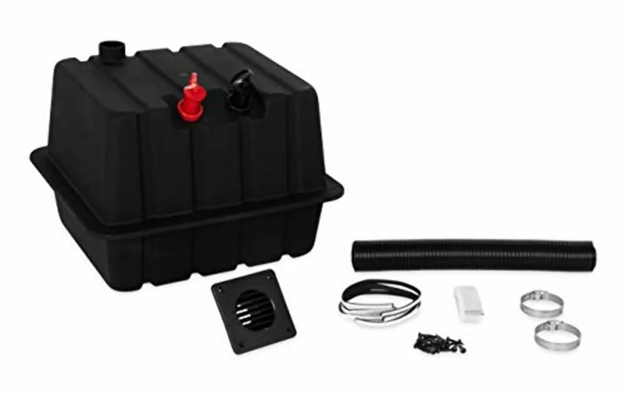 Camco Vented Camper/RV Double Side-by-Side Battery Box | Stores (2) Group 24 Batteries | Compatible with 3/8-millimeter Ring Terminals on Battery Cables (55370)