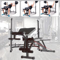 US Stock Body Champ Olympic Weight Bench; Workout Equipment for Home Workouts; Bench Press with Preacher Curl; Leg Developer and Crunch Handle for At Home Workouts