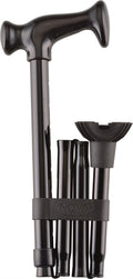 NOVA Folding Cane; Walking Cane with Quad Tip; Foldable & Adjustable Travel Cane; Leopard
