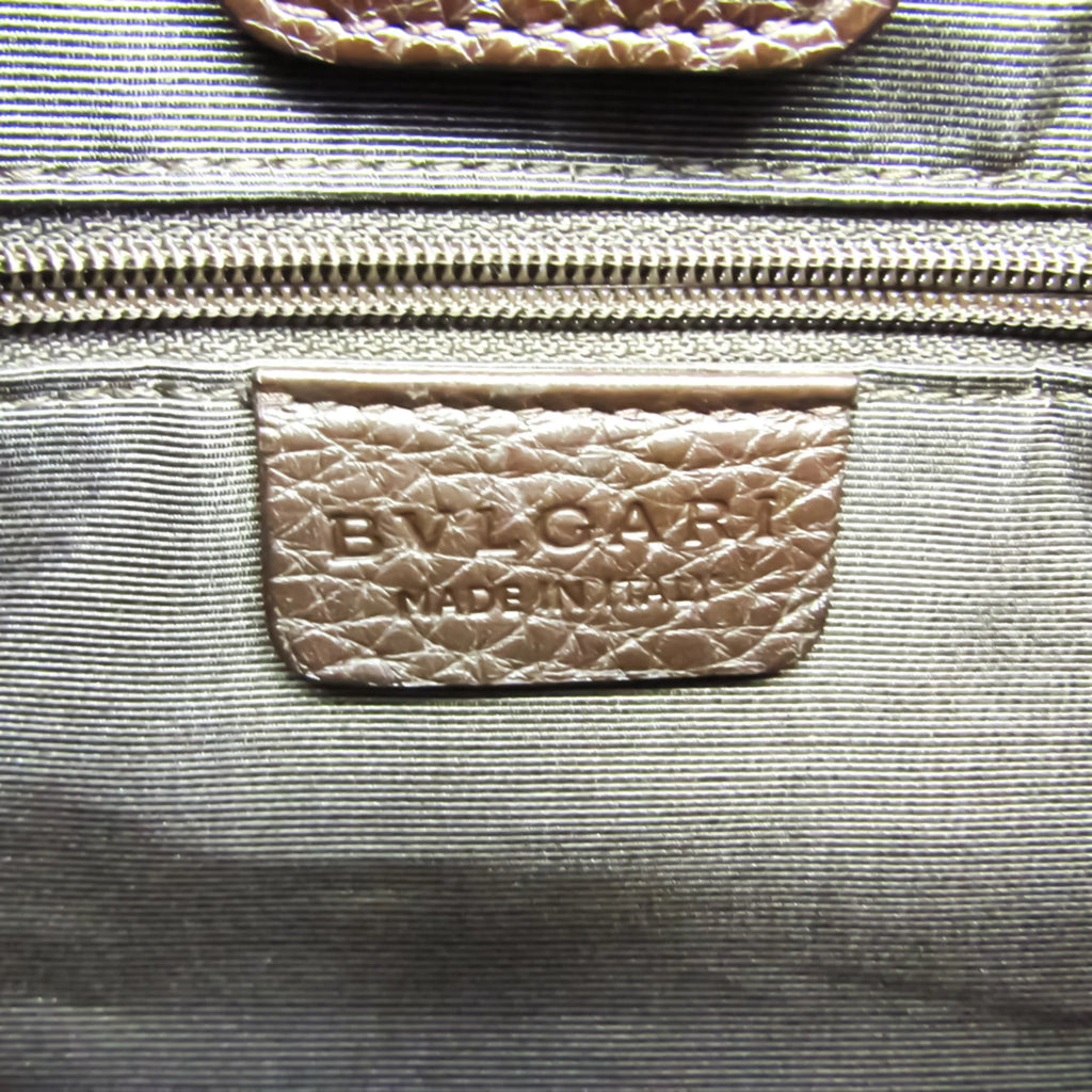 Pre-Owned Bvlgari Logomania Women's Canvas Handbag;Tote Bag Brown (Good)