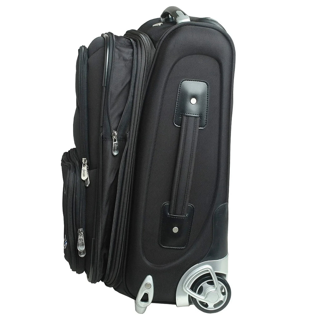 MOJO Black Kansas Jayhawks 21" Softside Rolling Carry-On Suitcase