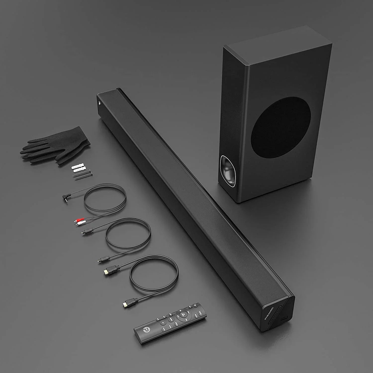 Sound Bar with Subwoofer; TV 2.1 CH Soundbar; Superior Surround Sound System; Works with 4K & HD & Smart TV;Bluetooth 5.0 Enabled (Model: P27; 120W)