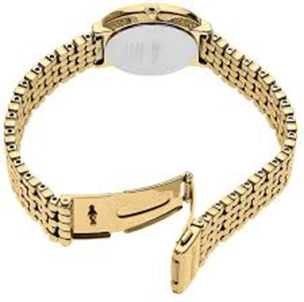 Seiko Women's Tressia Gold Tone Stainless Steel Solar Diamonds Watch SUP374