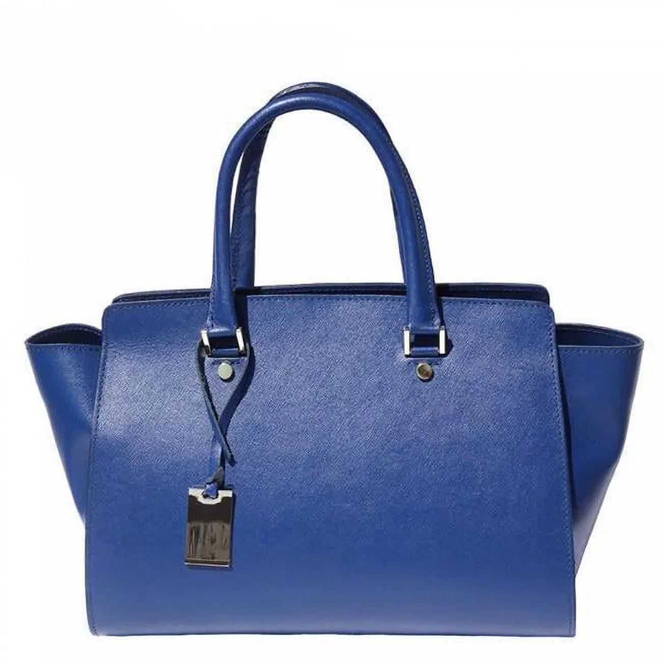 ItalianArtisanNicoletta Womens Luxury Handbag can be worn as a Shoulder Bag made of Soffiano Leather; Voltage-driven Blue