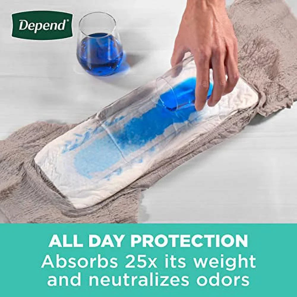 Depend Fresh Protection Adult Incontinence Underwear for Men (Formerly Depend Fit-Flex); Disposable; Maximum; Extra-Large; Grey; 26 Count; Packaging May Vary