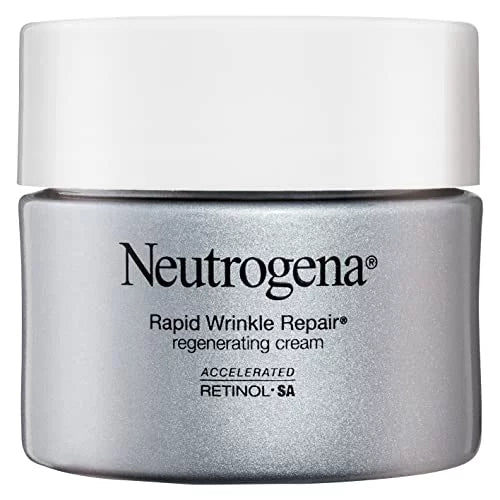 Neutrogena Rapid Wrinkle Repair Retinol Regenerating Anti-Aging Face Cream & Hyaluronic Acid; Anti-Wrinkle Retinol Moisturizer & Neck Cream; with Hyaluronic Acid & Retinol; 1.7 oz