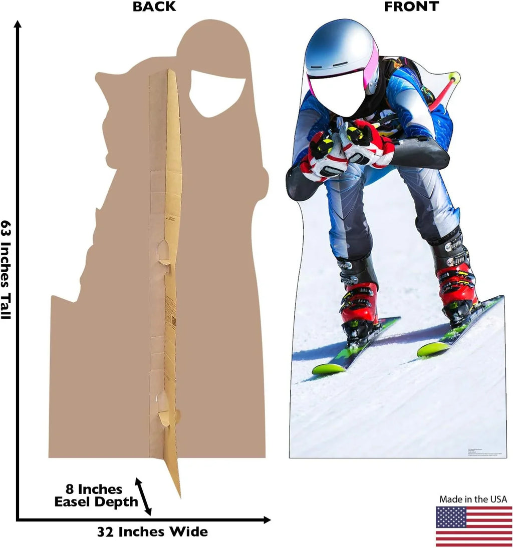 Downhill Skier Stand-In Life Size Cardboard Cutout Standup