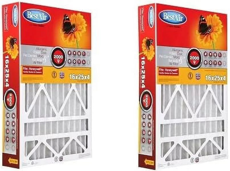 Furnace Filter; 16" X 25" X 4"; Replacement; MERV 11 (2-Pack)