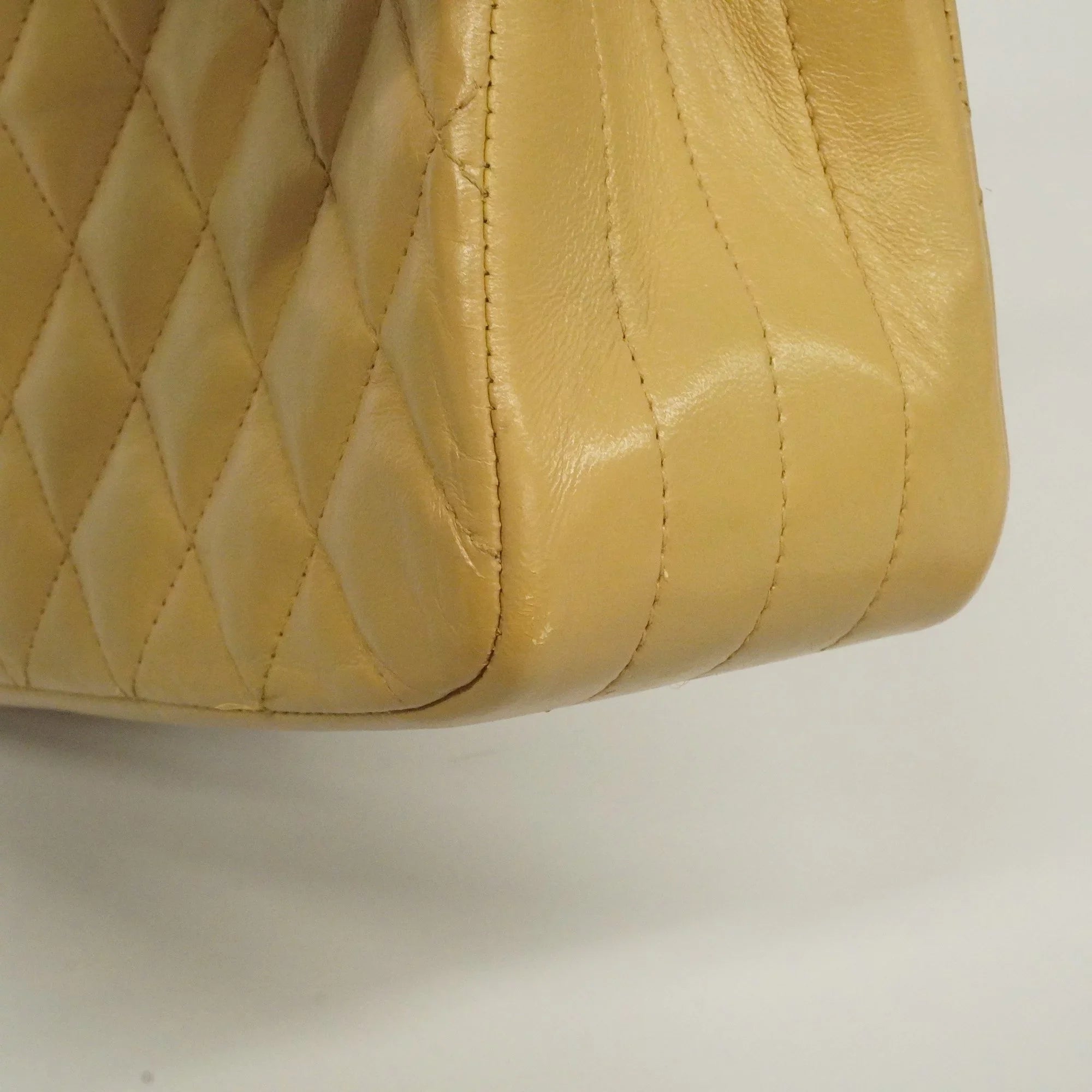 Authenticated Used Auth Chanel Matelasse Single Chain Women's Leather Shoulder Bag Beige