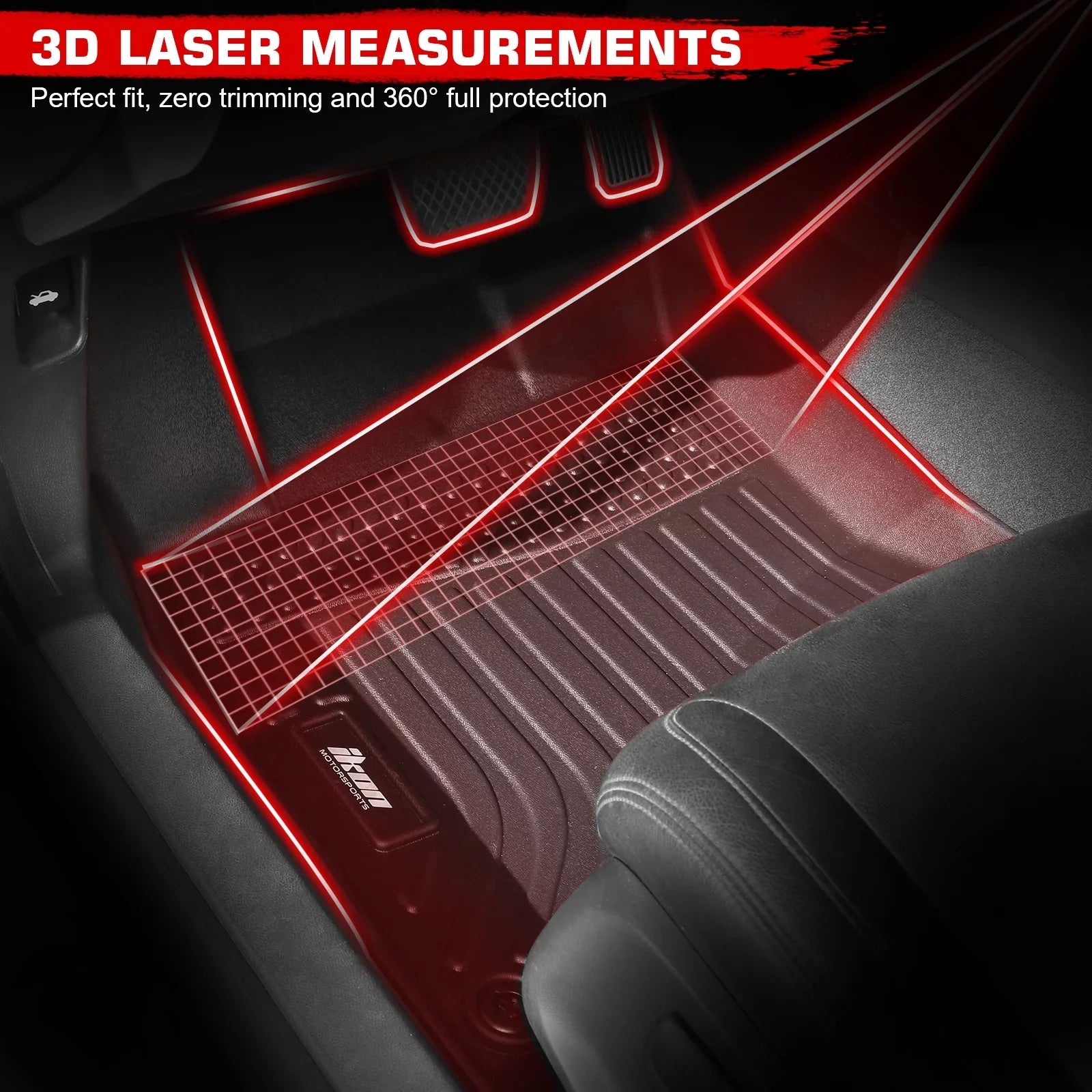 Ikon Motorsports Floor Mats & Trunk Mat Compatible With 2023-2024 Toyota Prius ; Black 3D Molded Carpets Liner 1st 2nd Row Front Rear Pad 4PC TPE Thermo Plastic Elastomer All Weather Protector