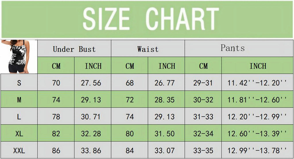 Roy&Chaney Tankini Swimsuits for Women Two Piece Tops Bathing Suits Tummy Control Swimwear Plus Size