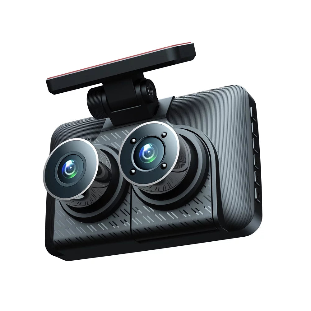 ammoon 3 Cameras Dash Cam; Clear Car Rearview Mirror; Wide Angle Car Camera Recorder; Auto Safety Driving Recorder