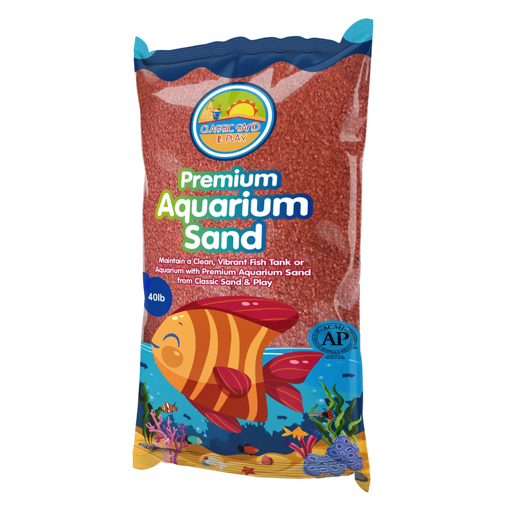 CLASSIC SAND & PLAY Natural Aquarium Sand for Freshwater and Saltwater Tanks; 40 lb. Orange