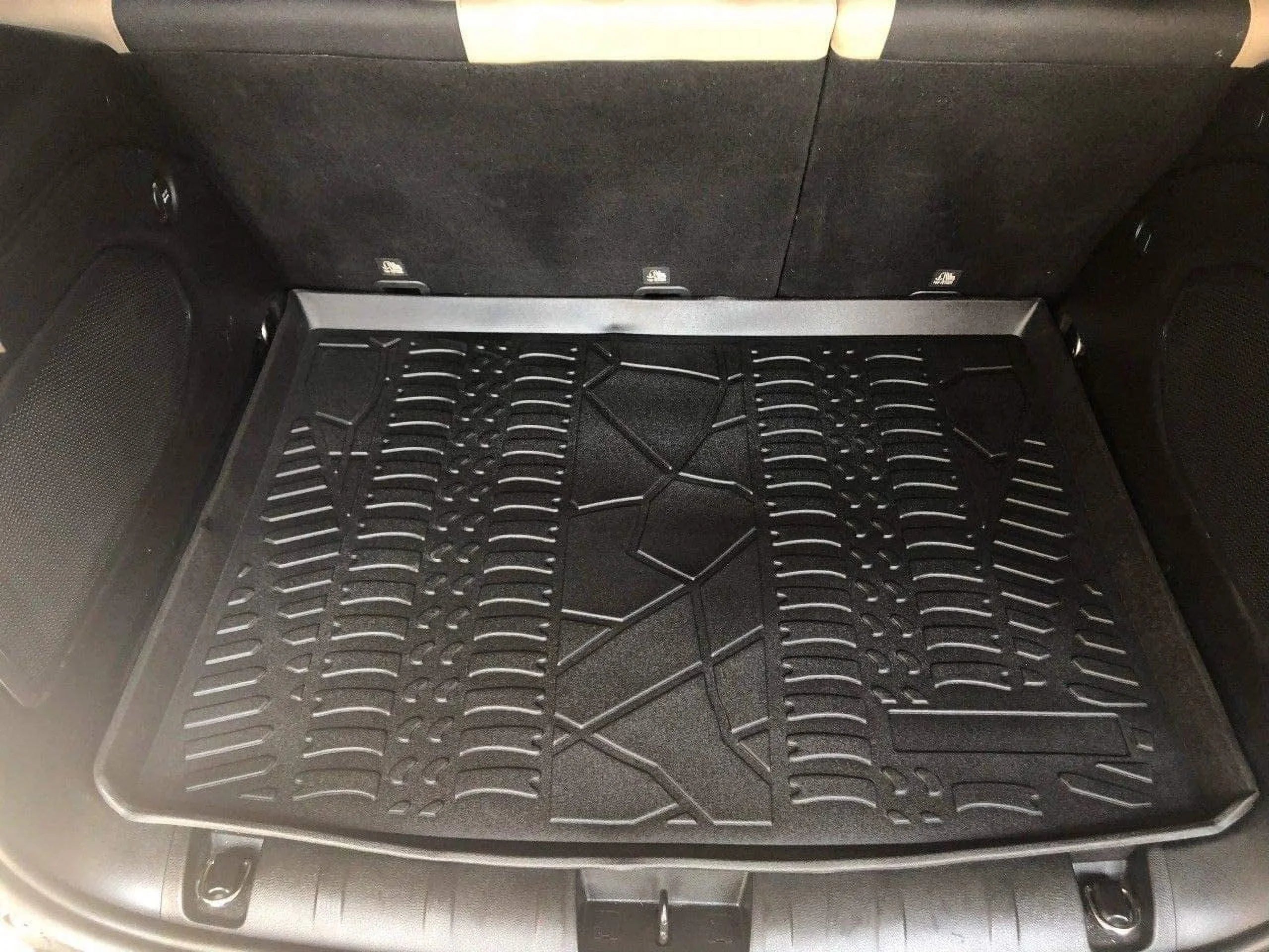 EACCESSORIES EA Cargo Liner – Trunk Mat for Jeep Renegade 2015-2023 – Weather-Resistant Trunk Mats for Cars with Raised Lip – Non-Slip Car Trunk Mat Rubber – Easy to Install – Laser Pre-Cut Design