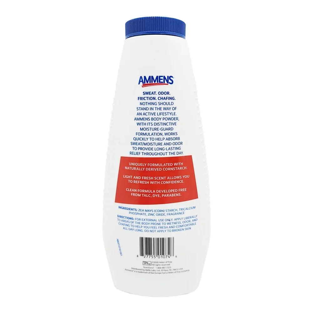 Ammens Premium Body Powder. Original. Talc Free. Fresh Sensation; Moisture Absorption; Soothes & Treats Irritated Skin. 11 oz. Pack of 3