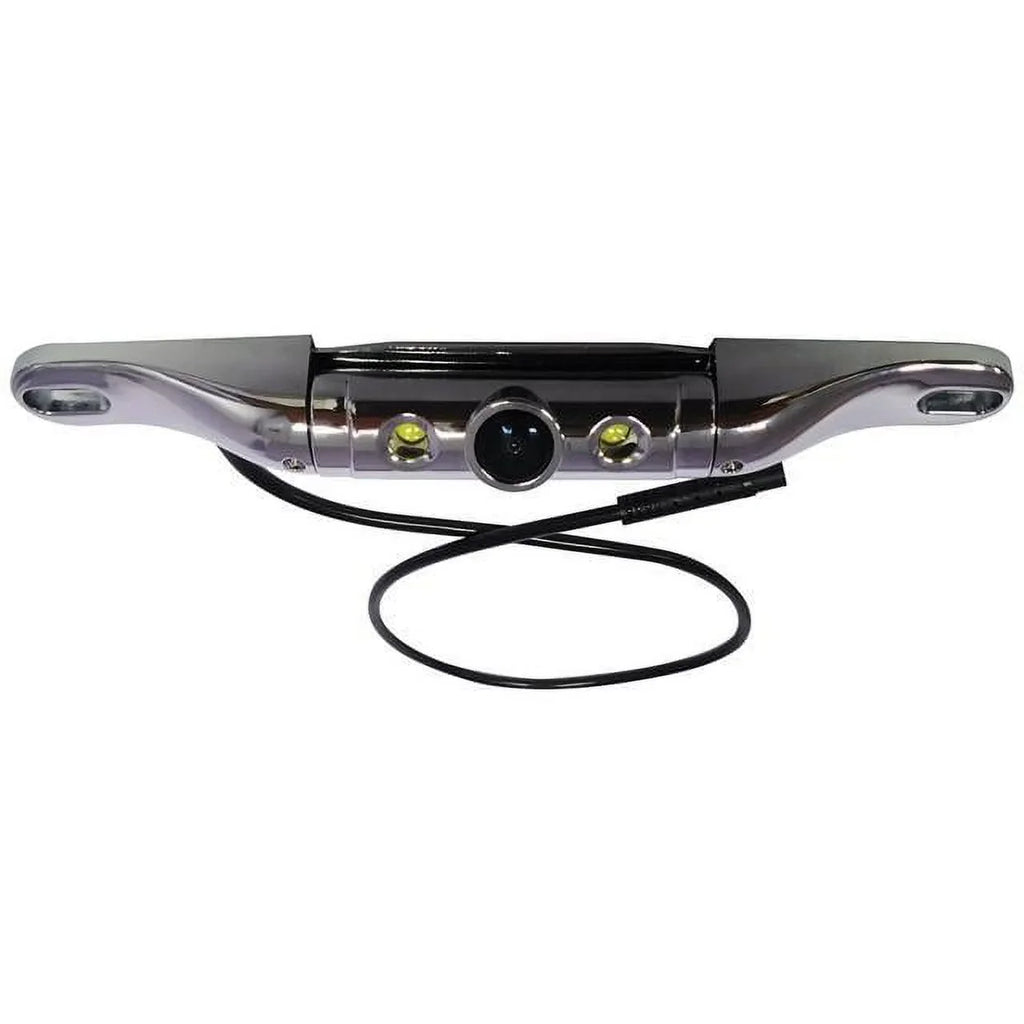 Boyo VTL402CLS Short-Bar License Plate CMOS Color Camera with Built in LED Lights Chrome