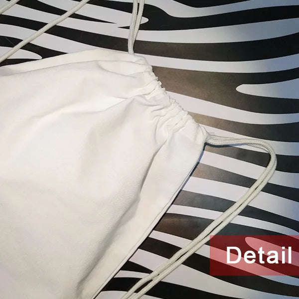 Animal Lies Rest Art Deco Fashion Backpack Canvas Drawstring Reusable Mesh Shopping Bag