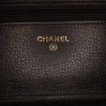 Pre-Owned Authenticated Chanel Studded Wallet on Chain Calf Leather Black Crossbody Bag Unisex (Good)