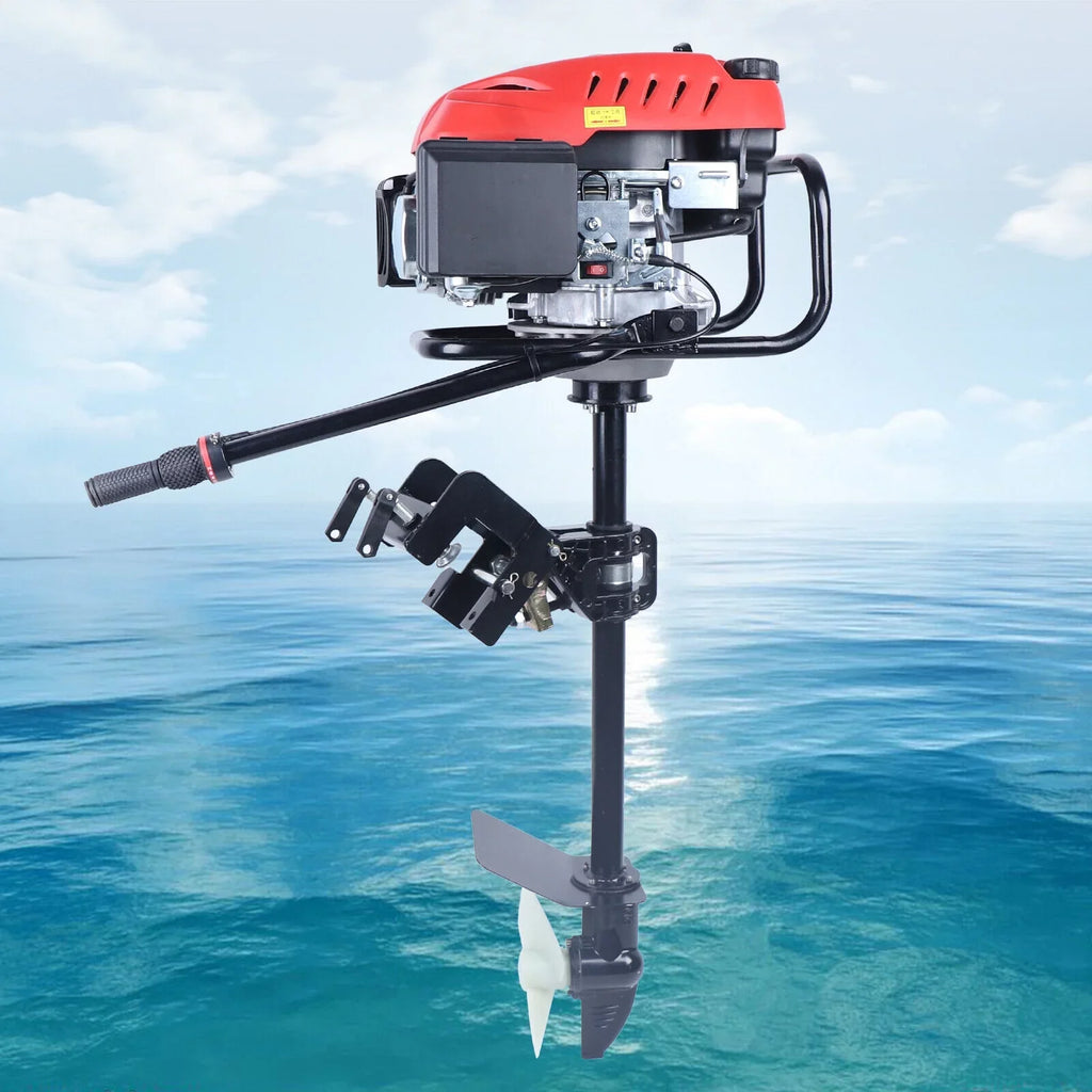 Outboard Motor 4 Stroke 6 HP Heavy Duty Boat Engine OHV Air Cooling System 173CC