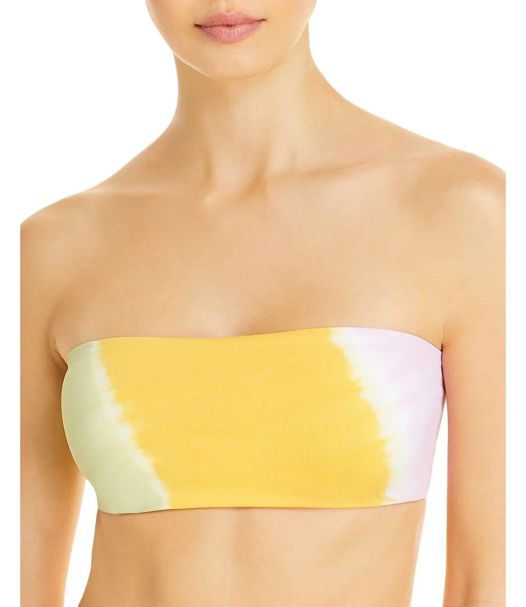 L Space Women's Beach Wave Bandeau Bikini Tops; Yellow; X-Small