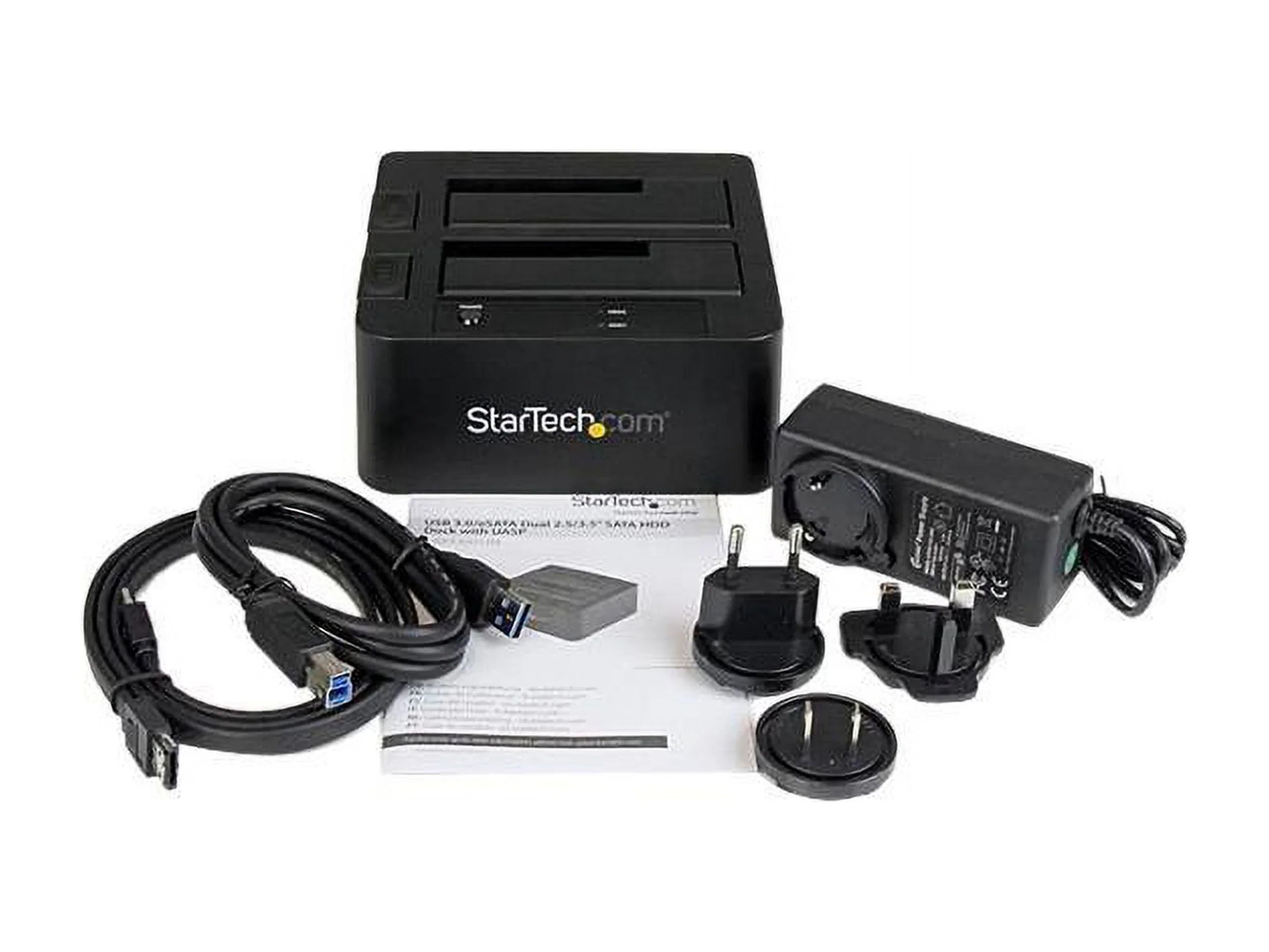 StarTech.com USB 3.0 / eSATA Dual Hard Drive Docking Station with UASP for 2.5/3.5in SATA SSD / HDD – SATA 6 Gbps USB 3.0 Dual Drive Dock