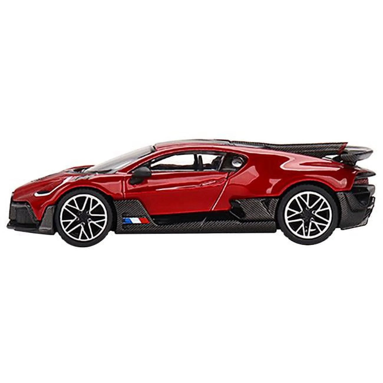 Bugatti Divo Metallic Limited Edition 1-64 Diecast Model Car; Red & Carbon