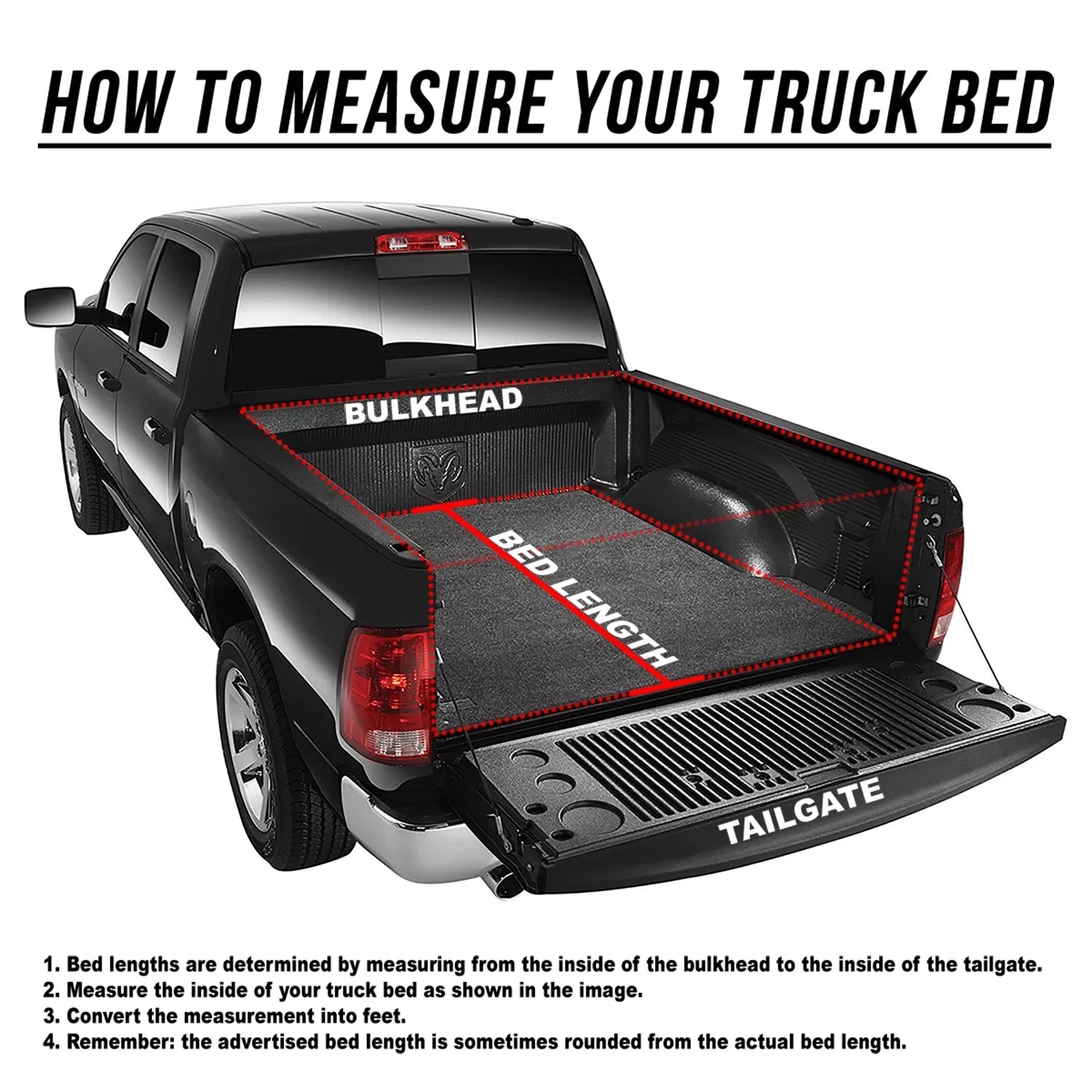 DNA Motoring TTC-RU-090 For 2019 to 2021 Ford Ranger 5Ft Truck Short Bed Matte Black Vinyl Soft Top Roll-up Tonneau Cover 20