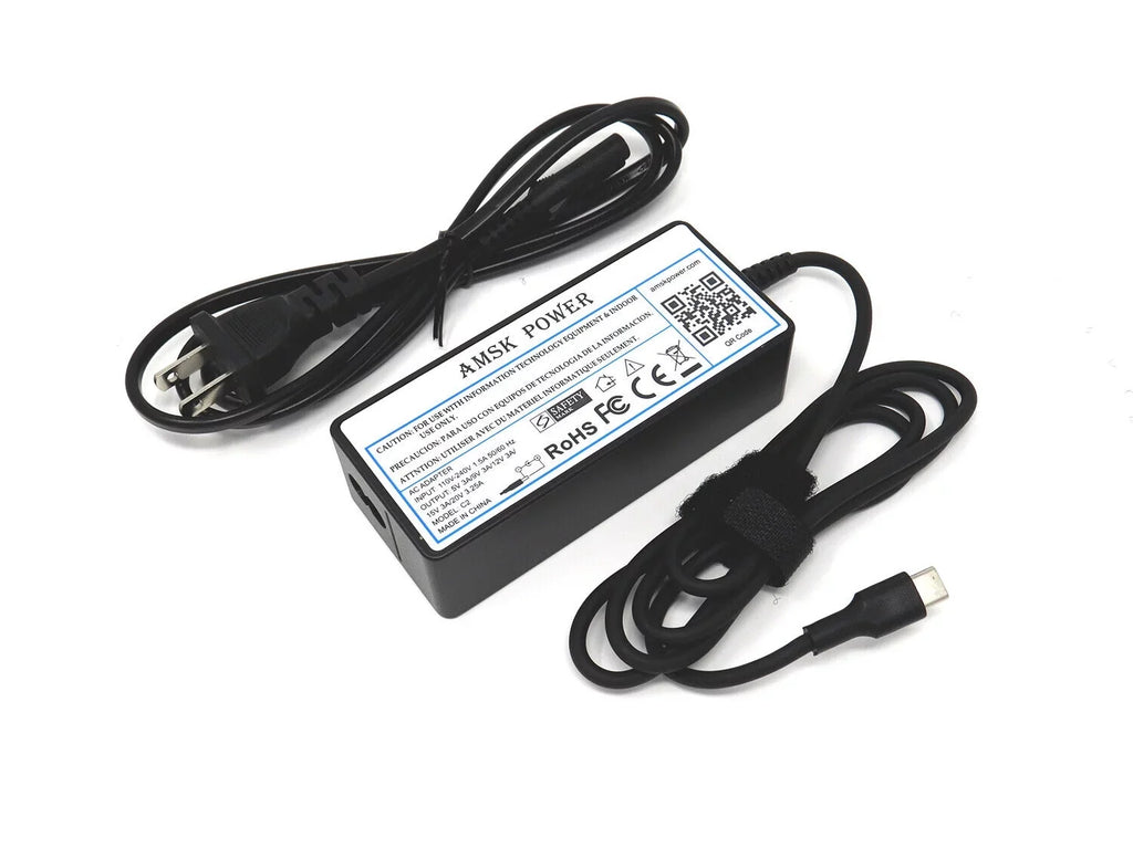 AMSK POWER AC Adapter for Dell Latitude 5330 5400 5401 5410 5411 Laptop Charger 90W Type-C