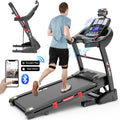 Famistar 4.5HP Folding Treadmill Clearance for Home with 15% Auto Incline 300 LBS Capacity Up to 10MPH Speed Running System