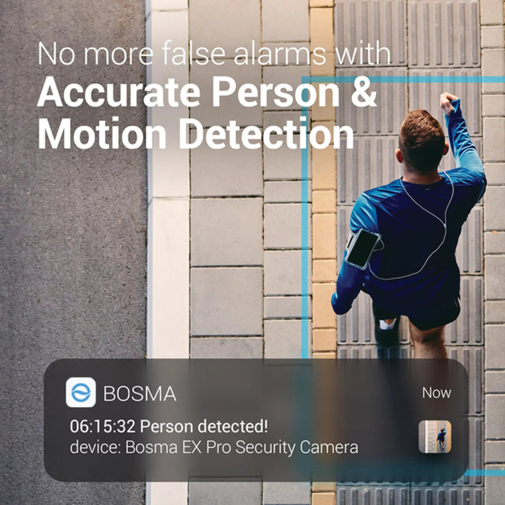 Bosma DI4101 EX Pro 3.0 MP Pan-and-Tilt Outdoor Wi-Fi Security Camera with Spotlight