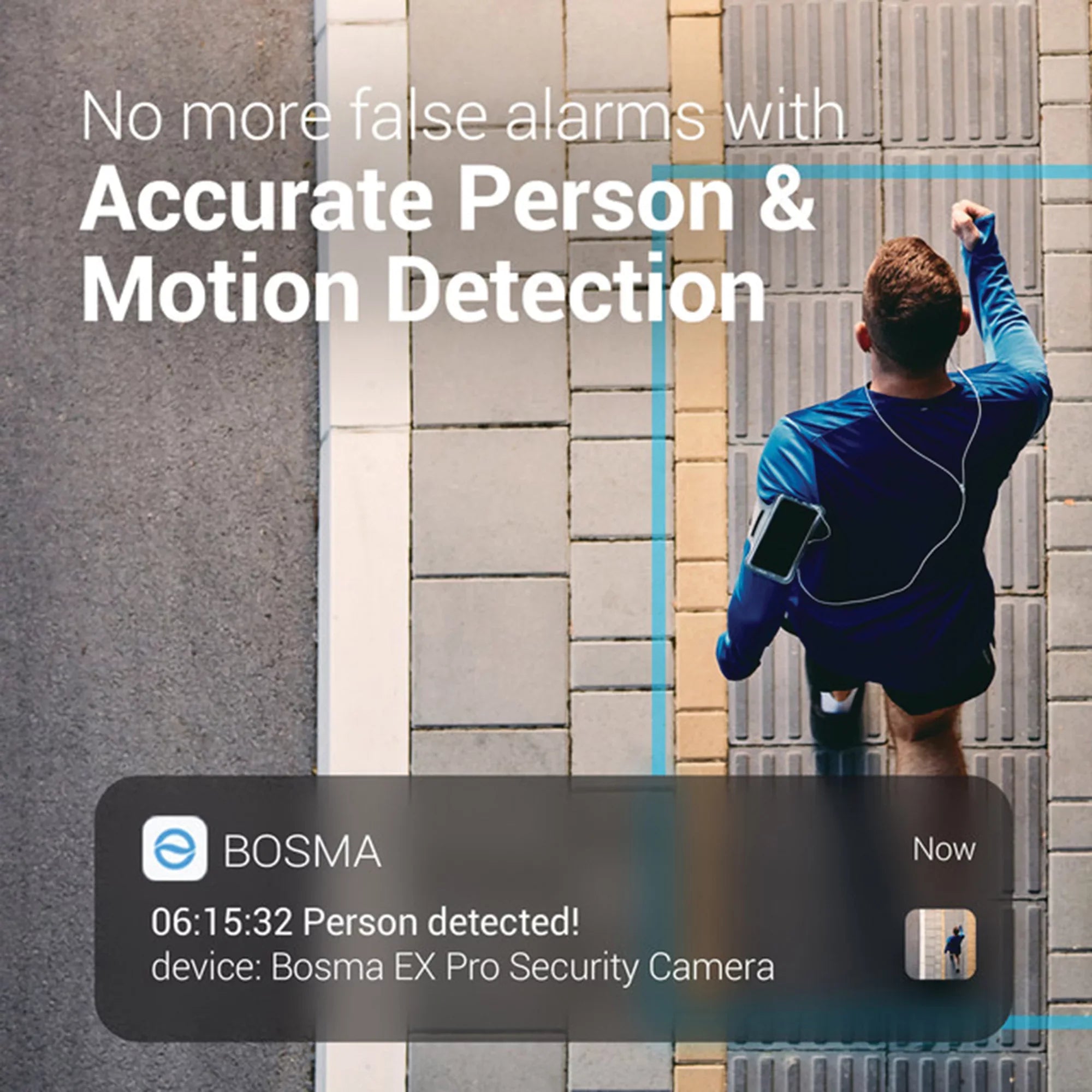 Bosma DI4101 EX Pro 3.0 MP Pan-and-Tilt Outdoor Wi-Fi Security Camera with Spotlight
