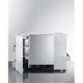 Outdoor Serving Cart with Space for 24 in. Refrigerator - Stainless Steel