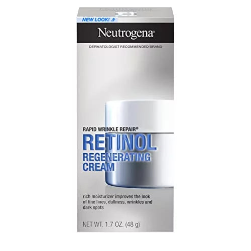 Neutrogena Rapid Wrinkle Repair Retinol Regenerating Anti-Aging Face Cream & Hyaluronic Acid; Anti-Wrinkle Retinol Moisturizer & Neck Cream; with Hyaluronic Acid & Retinol; 1.7 oz