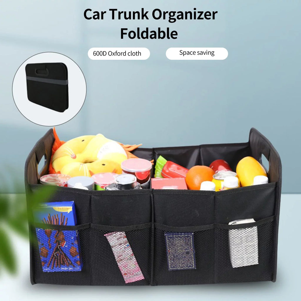 moobody Car Trunk Organizer Car Trunk Storage Box Automotive Cargo Organizer Folding Car Storage Box 55L