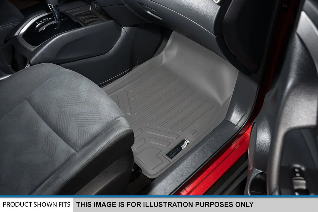 Smartliner Front 1st Row Floor Liner Mat Grey for 2008-2020 Dodge Grand Caravan