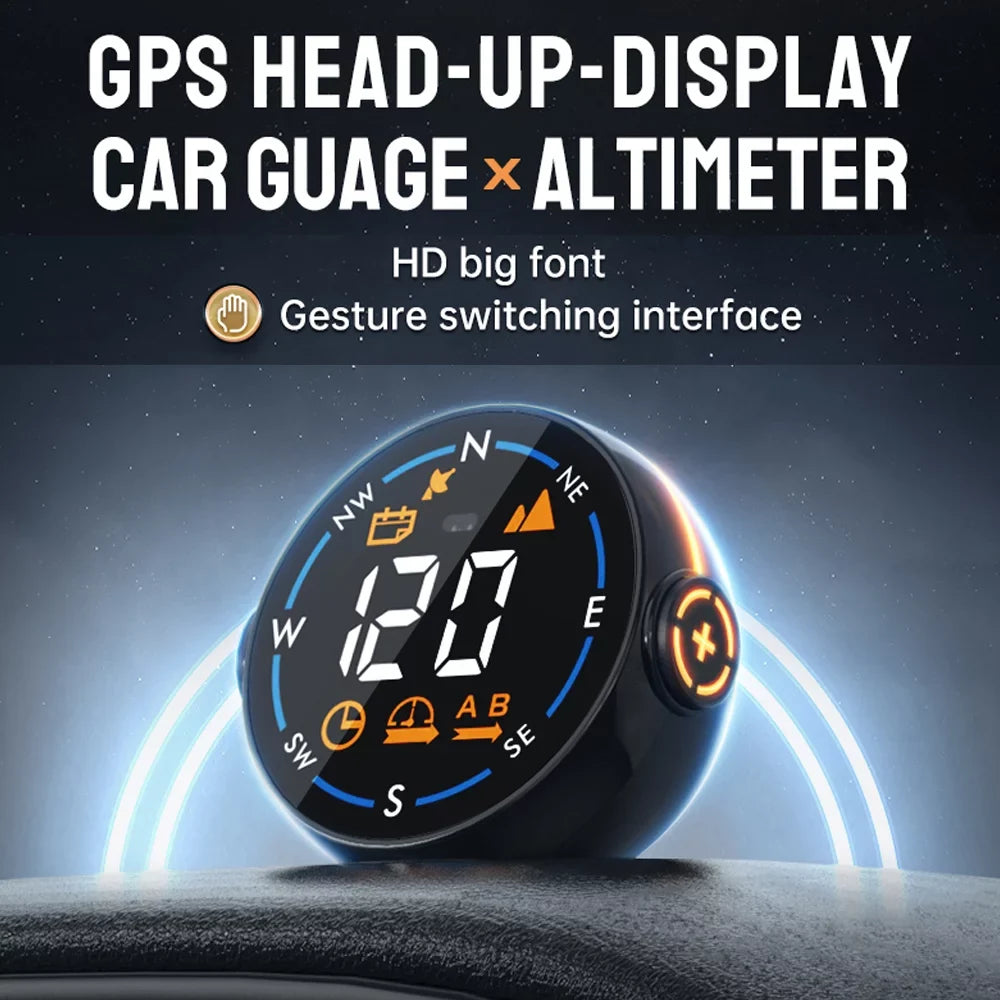 ammoon Car GPS Speedometer H600G Head Display; Digital Speed Altitude Meter Easy Setup & Clear Display