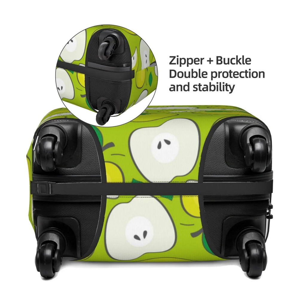 Junzan Green Apple Print Washable Luggage Cover - Fashion Suitcase Protector Fits 18-32 cm Luggage