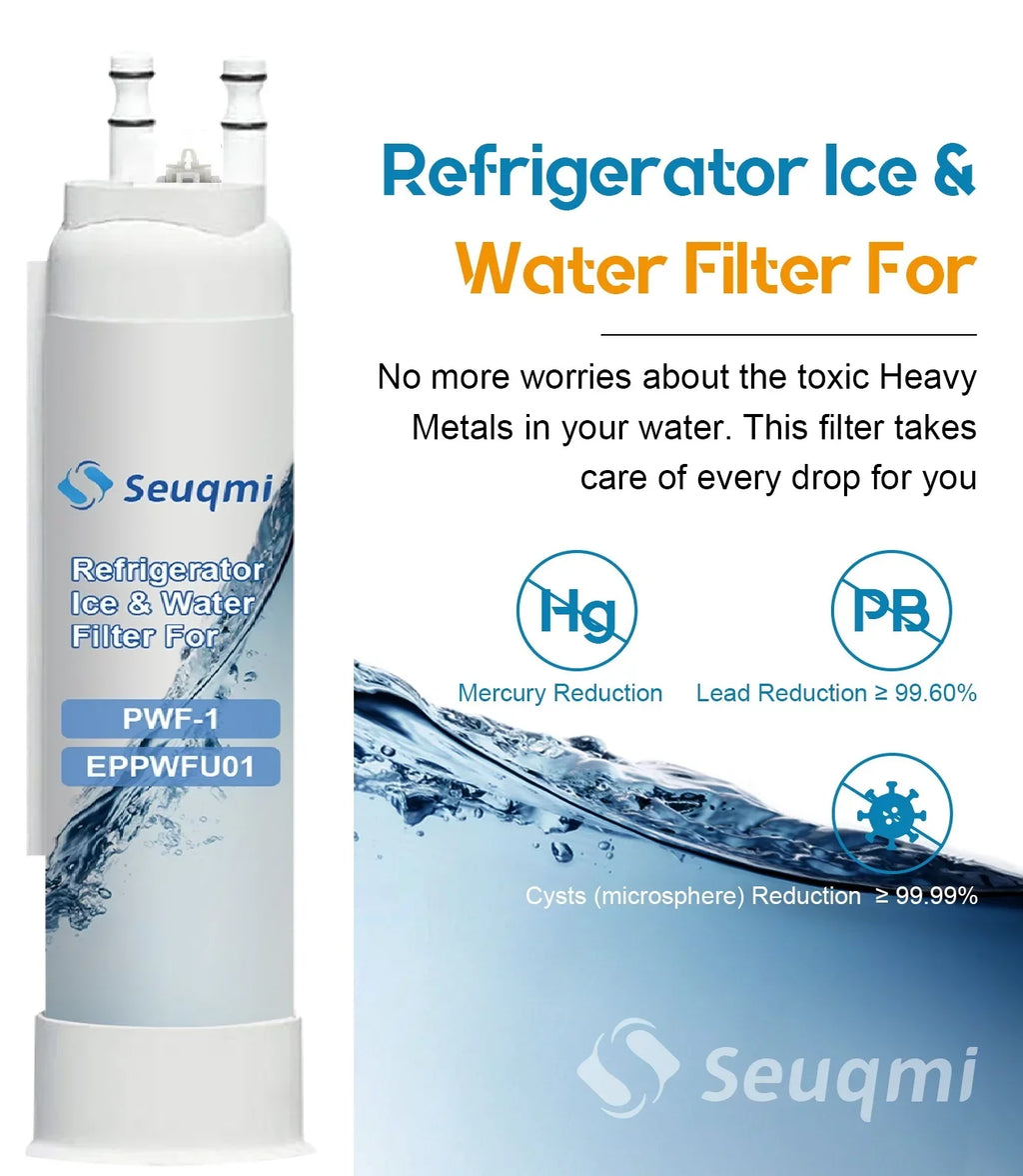 2Pack Seuqmi brand and ice filters are compatible with Frigidaire®PurePour PWF-1 FPPWFU01